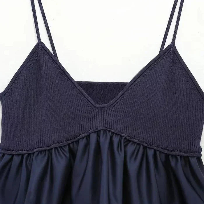 Blusa Feminina Plissada Azul Bata