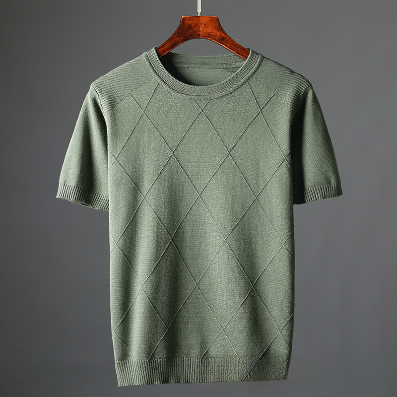Camiseta de punto con cuadrícula Marquee
