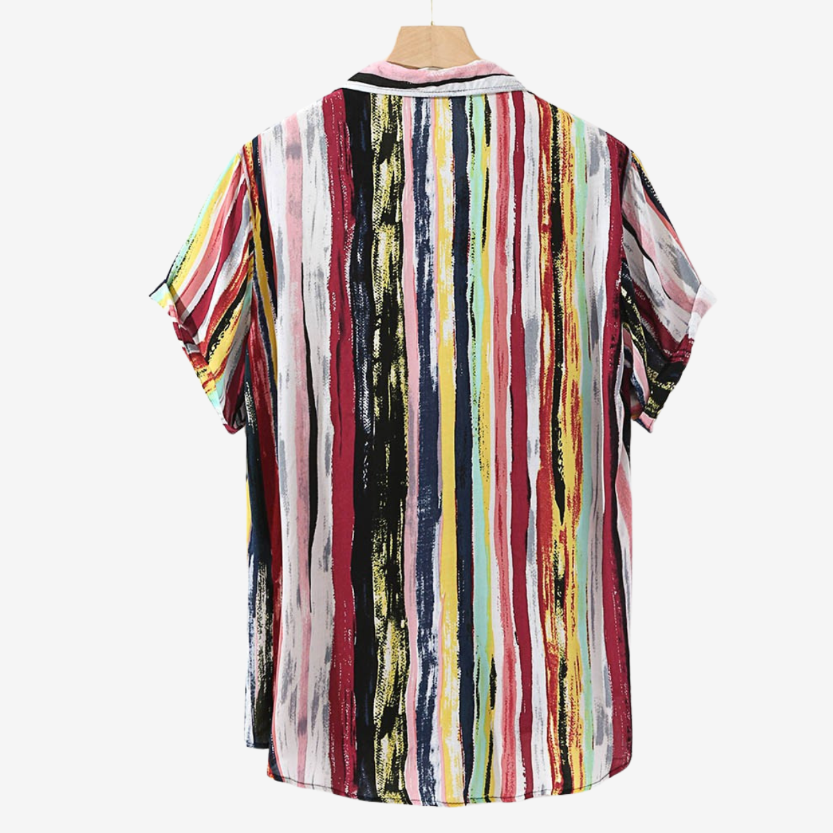 Camisa con estampado artesanal abstracto