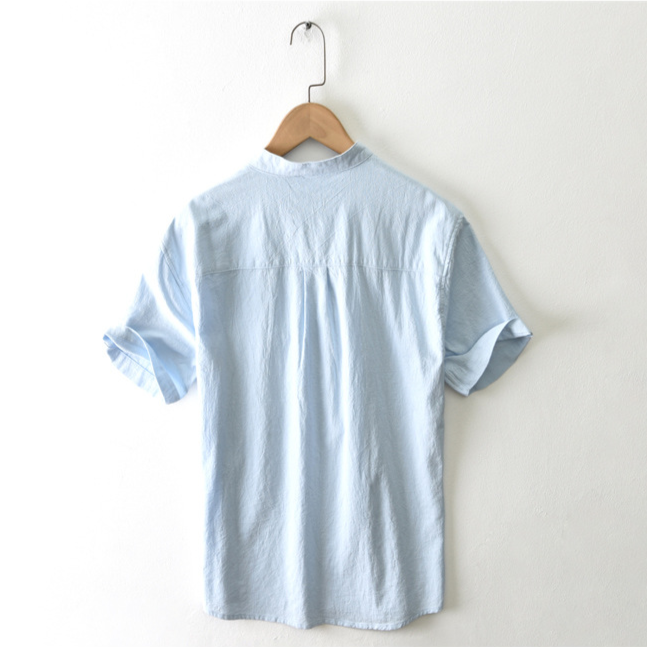 Camisa de lino con bolsillo Cortega