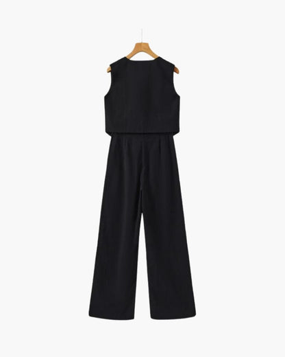 Classy Lady - Linen Two-piece Set