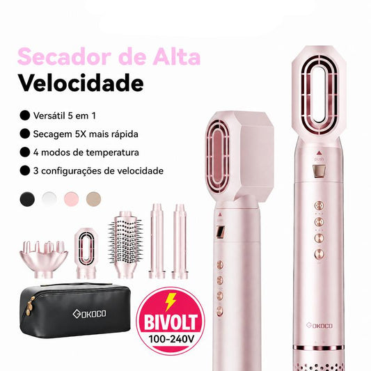 Gokoco Escova Secadora 5 em 1 Bivolt - Oferta Mês dos namorados!