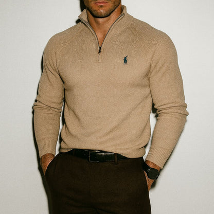 Zipped Collar Sweater R&L + Free Watch