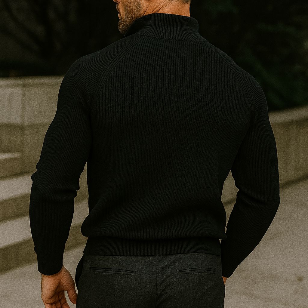 Zipped Collar Sweater R&L + Free Watch