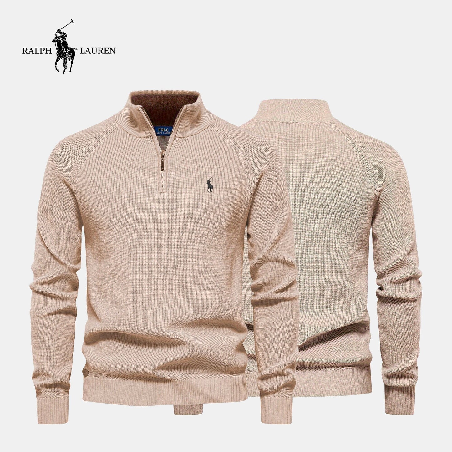 Zipped Collar Sweater R&L + Free Watch