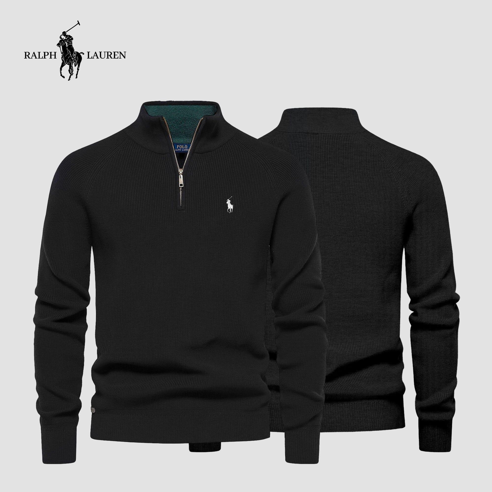Zipped Collar Sweater R&L + Free Watch